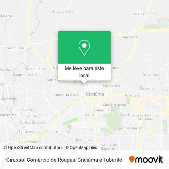 Girassol Comércio de Roupas mapa