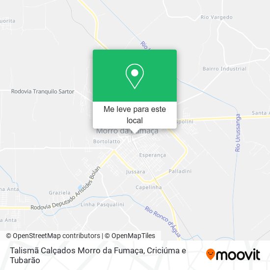 Talismã Calçados Morro da Fumaça mapa