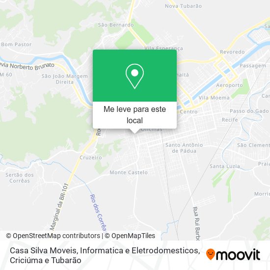 Casa Silva Moveis, Informatica e Eletrodomesticos mapa