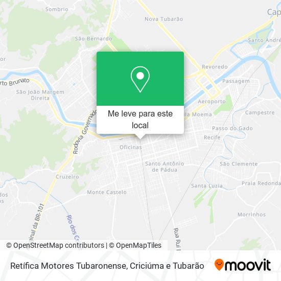 Retífica Motores Tubaronense mapa