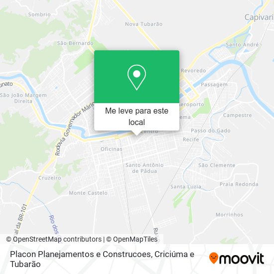 Placon Planejamentos e Construcoes mapa