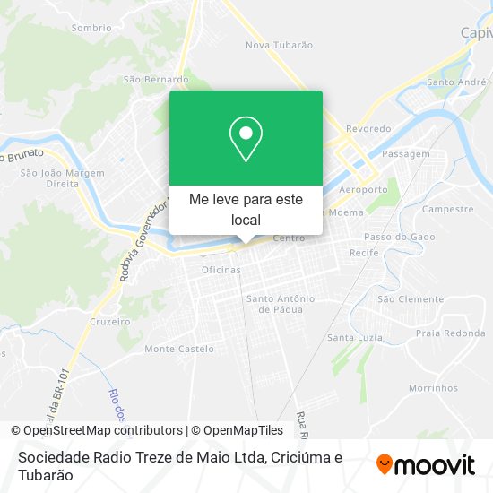 Sociedade Radio Treze de Maio Ltda mapa