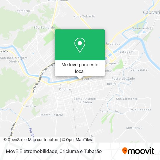MovE Eletromobilidade mapa