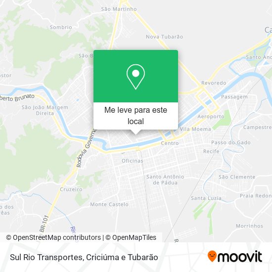 Sul Rio Transportes mapa