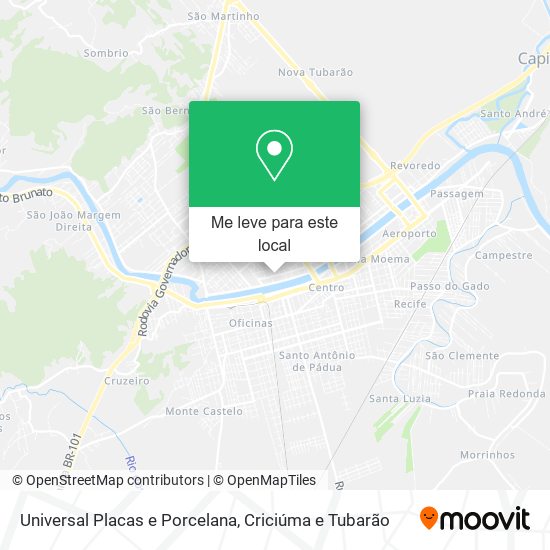 Universal Placas e Porcelana mapa