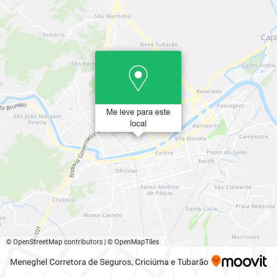 Meneghel Corretora de Seguros mapa