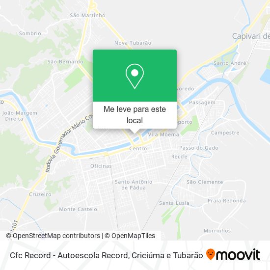 Cfc Record - Autoescola Record mapa