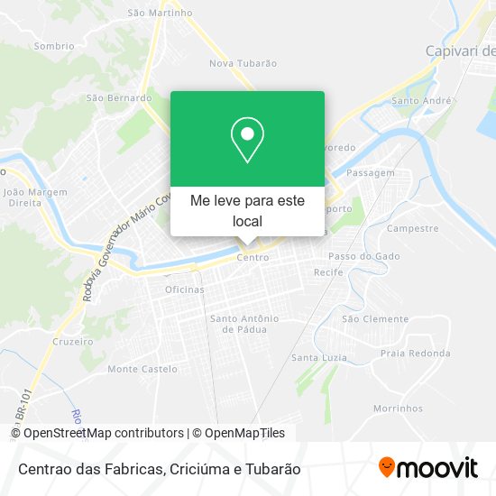 Centrao das Fabricas mapa