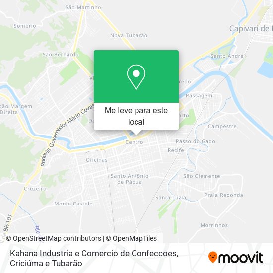 Kahana Industria e Comercio de Confeccoes mapa