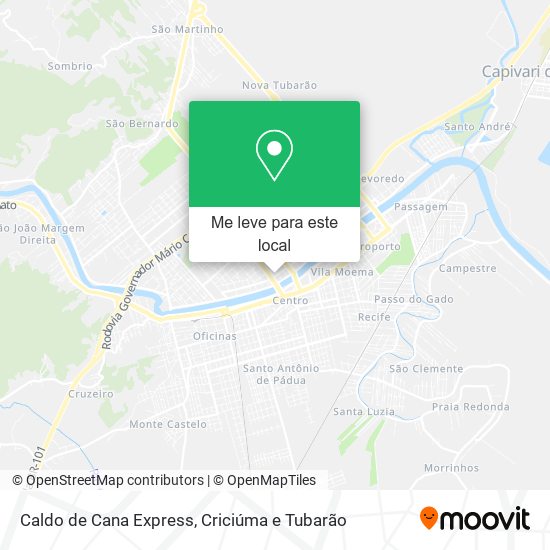 Caldo de Cana Express mapa
