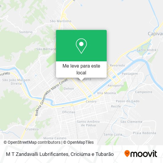 M T Zandavalli Lubrificantes mapa