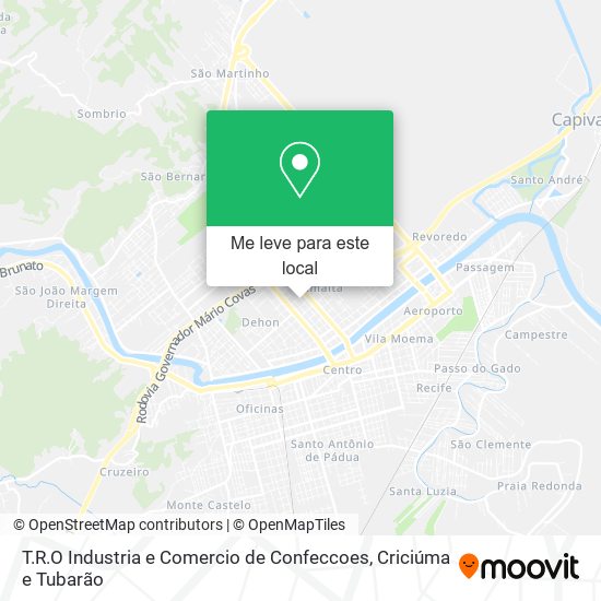 T.R.O Industria e Comercio de Confeccoes mapa