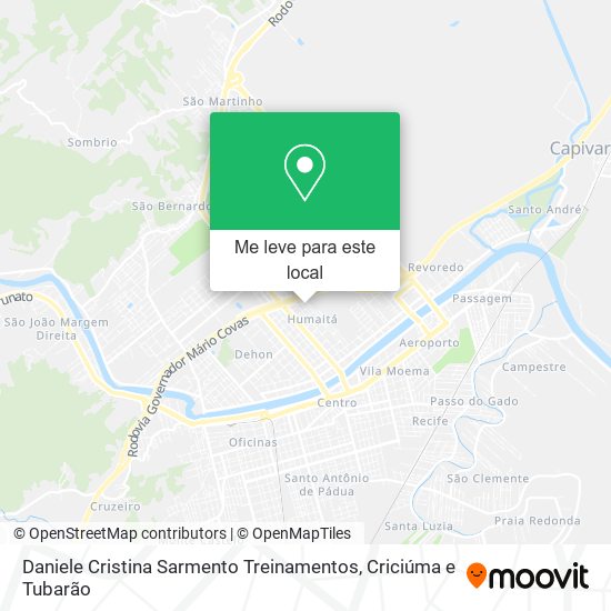 Daniele Cristina Sarmento Treinamentos mapa