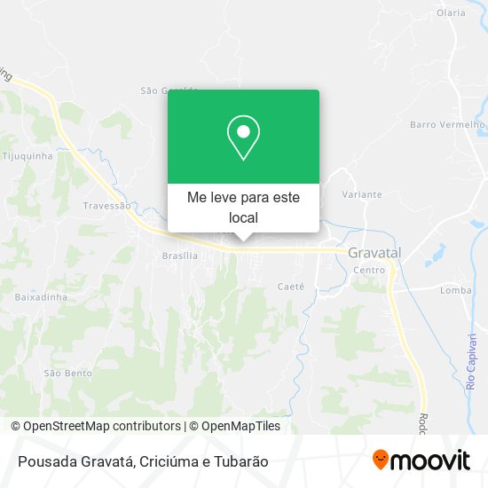 Pousada Gravatá mapa
