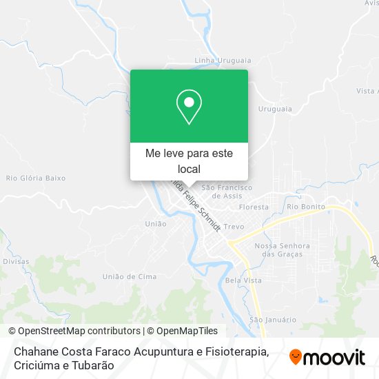 Chahane Costa Faraco Acupuntura e Fisioterapia mapa