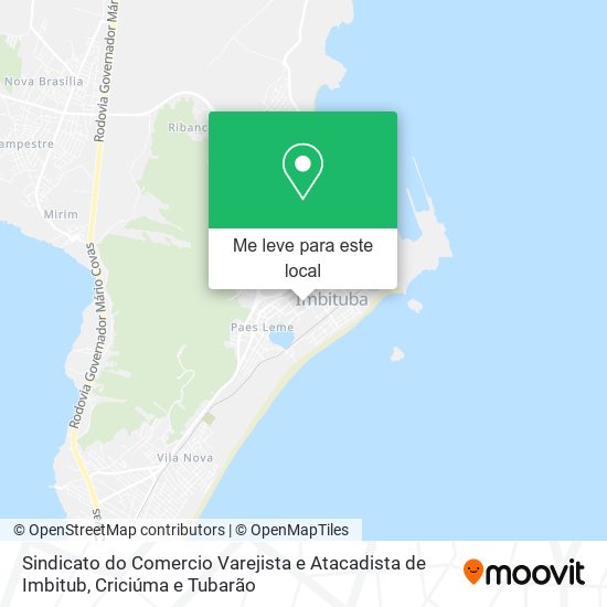 Sindicato do Comercio Varejista e Atacadista de Imbitub mapa
