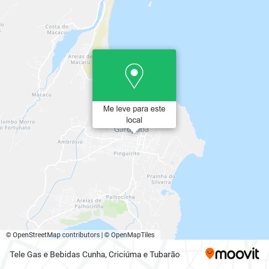 Tele Gas e Bebidas Cunha mapa