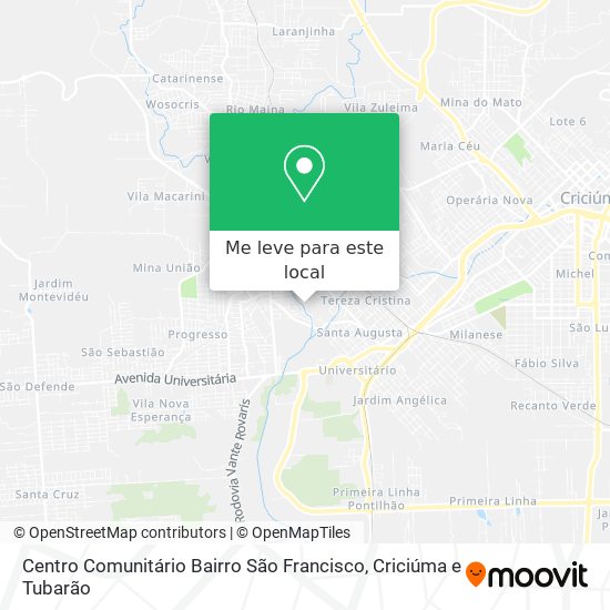 Centro Comunitário Bairro São  Francisco mapa