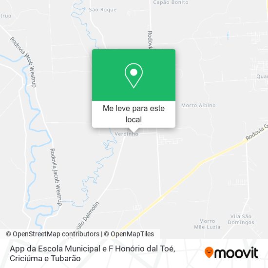 App da Escola Municipal e F Honório dal Toé mapa