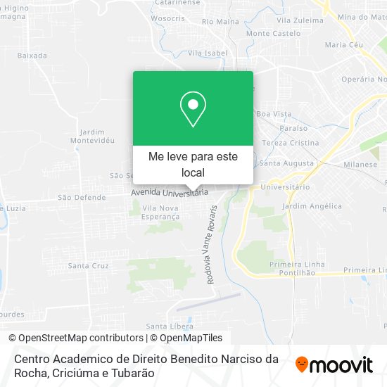 Centro Academico de Direito Benedito Narciso da Rocha mapa