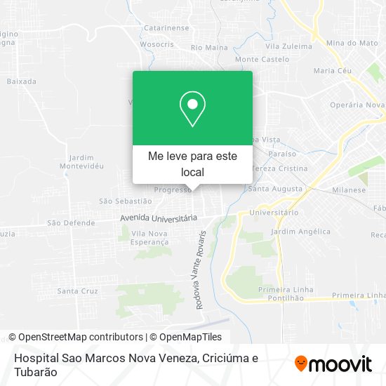 Hospital Sao Marcos Nova Veneza mapa