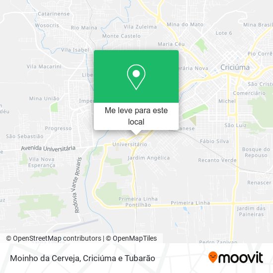 Moinho da Cerveja mapa