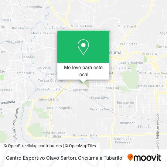 Centro Esportivo Olavo Sartori mapa