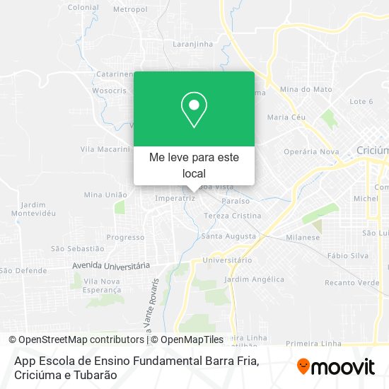 App Escola de Ensino Fundamental Barra Fria mapa