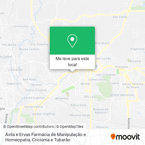 Ávila e Ervas Farmácia de Manipulação e Homeopatia mapa