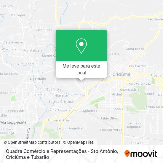 Quadra Comércio e Representações - Sto Antônio mapa