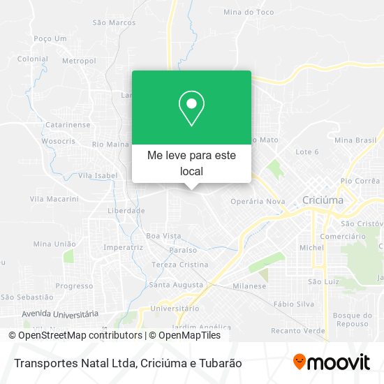 Transportes Natal Ltda mapa