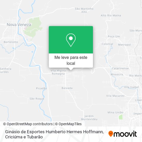 Ginásio de Esportes Humberto Hermes Hoffmann mapa