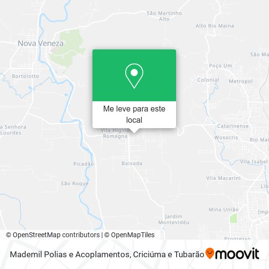 Mademil Polias e Acoplamentos mapa