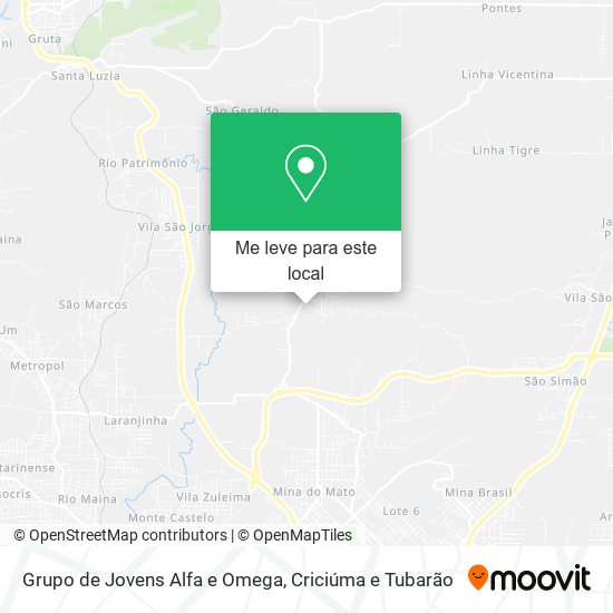 Grupo de Jovens Alfa e Omega mapa