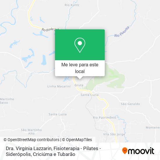 Dra. Virgínia Lazzarin, Fisioterapia - Pilates - Siderópolis mapa