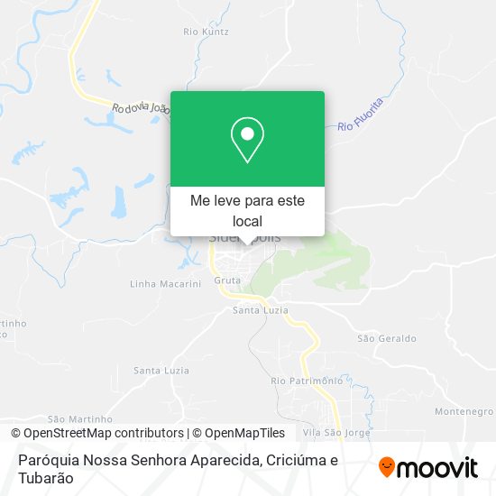 Paróquia Nossa Senhora Aparecida mapa
