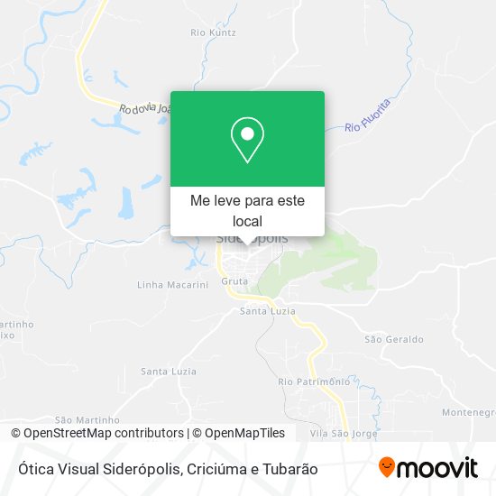 Ótica Visual Siderópolis mapa