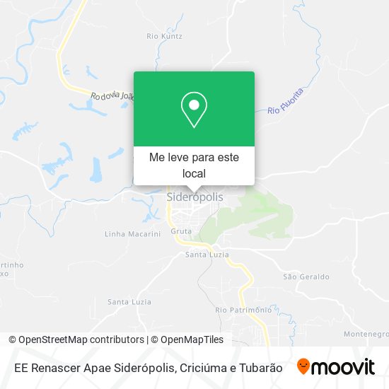 EE Renascer Apae Siderópolis mapa