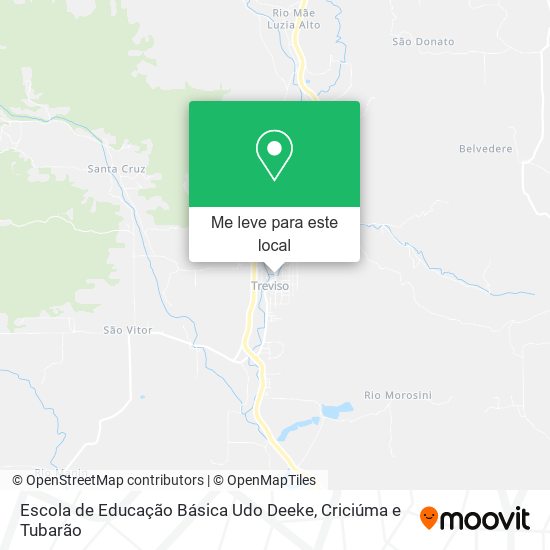 Escola de Educação Básica Udo Deeke mapa