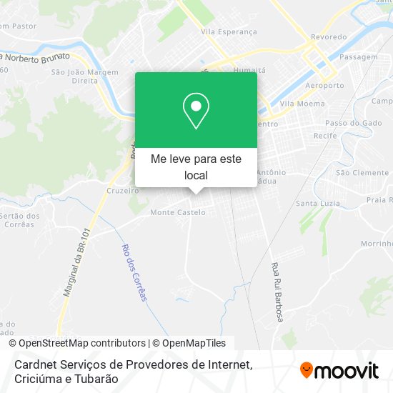 Cardnet Serviços de Provedores de Internet mapa