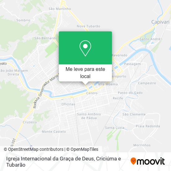 Igreja Internacional da Graça de Deus mapa