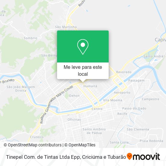 Tinepel Com. de Tintas Ltda Epp mapa