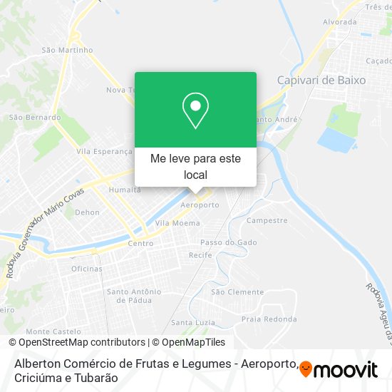 Alberton Comércio de Frutas e Legumes - Aeroporto mapa