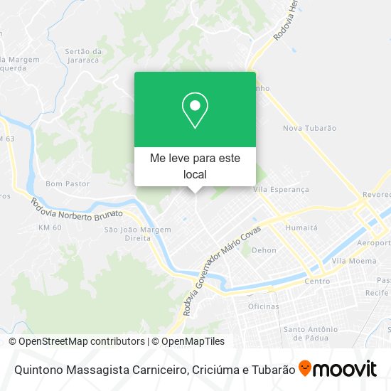 Quintono Massagista Carniceiro mapa