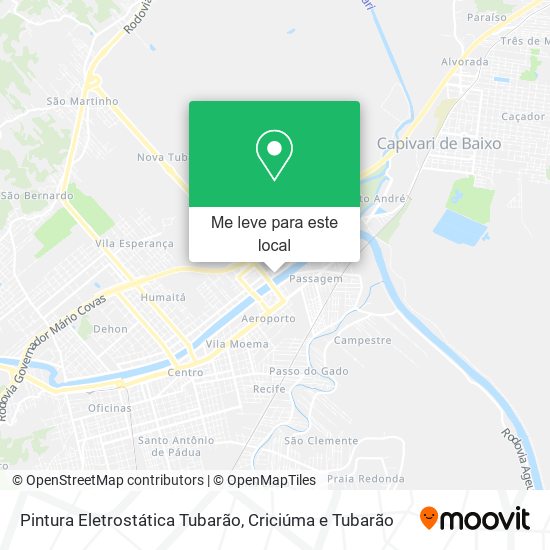 Pintura Eletrostática Tubarão mapa