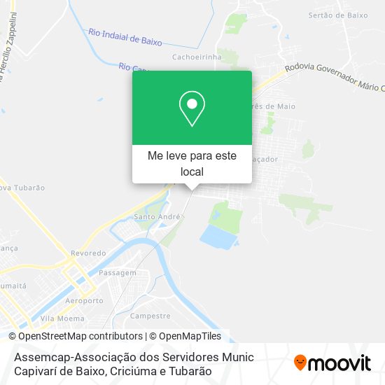 Assemcap-Associação dos Servidores Munic Capivarí de Baixo mapa