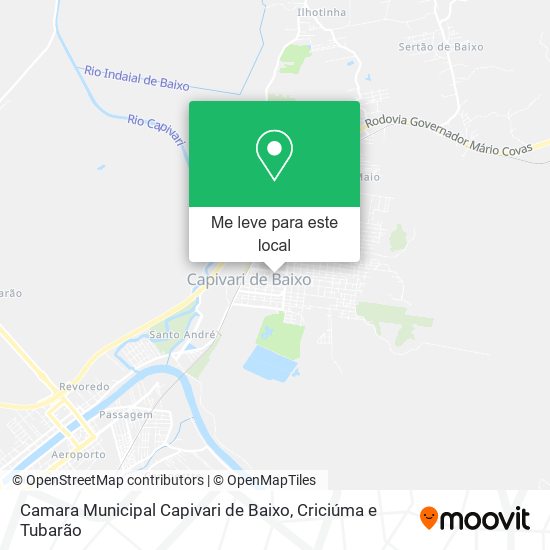 Camara Municipal Capivari de Baixo mapa