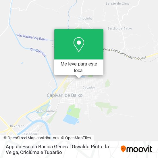 App da Escola Básica General Osvaldo Pinto da Veiga mapa