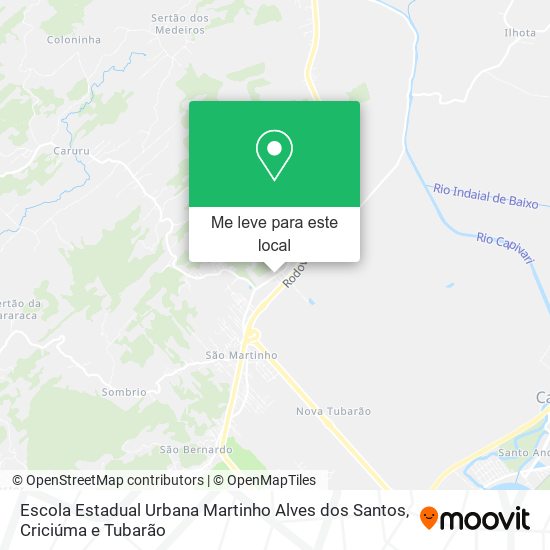 Escola Estadual Urbana Martinho Alves dos Santos mapa