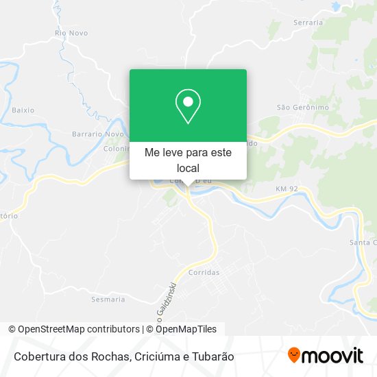 Cobertura dos Rochas mapa